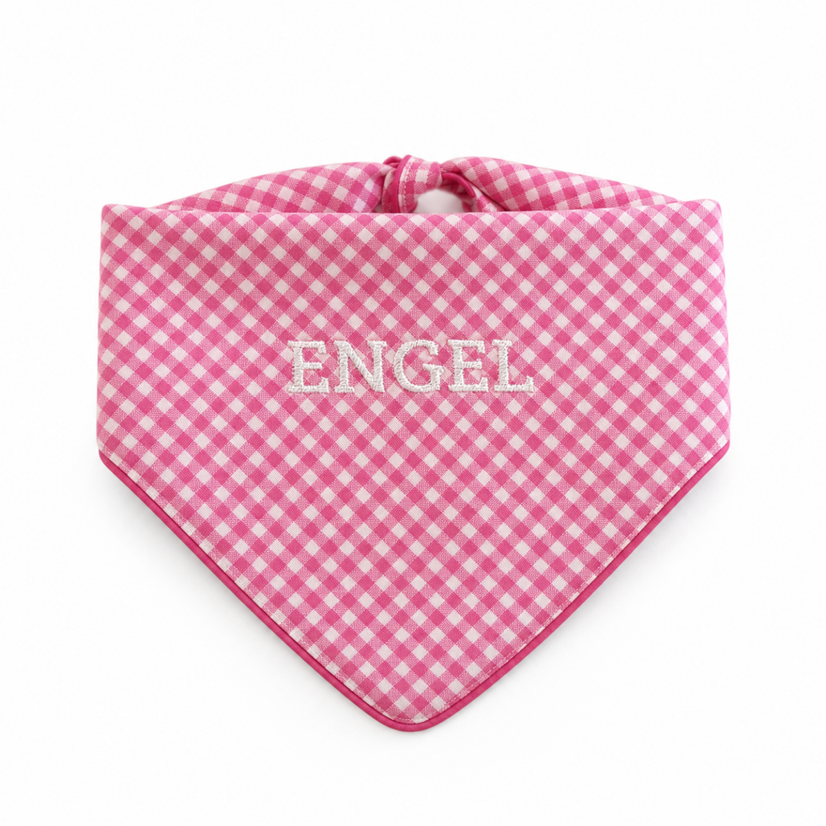 Personalised Embroidered Gingham Pet Bandana