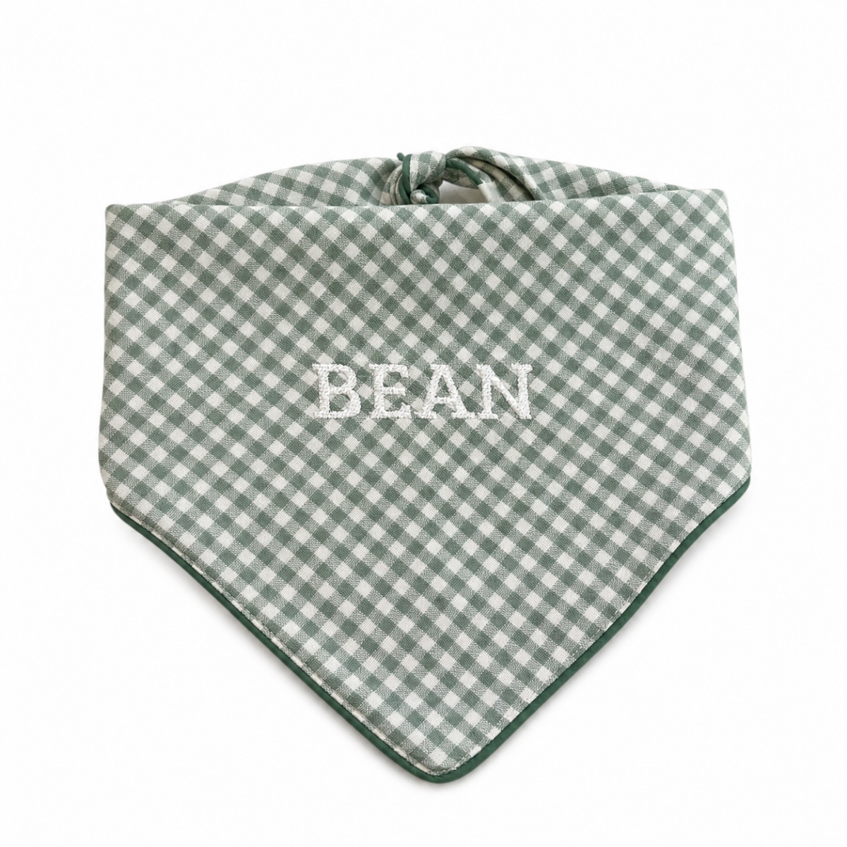 Personalised Embroidered Gingham Pet Bandana